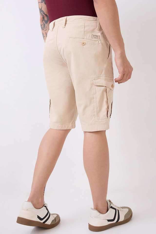 Solid-Cotton-Regular-Fit-Men-s-Shorts