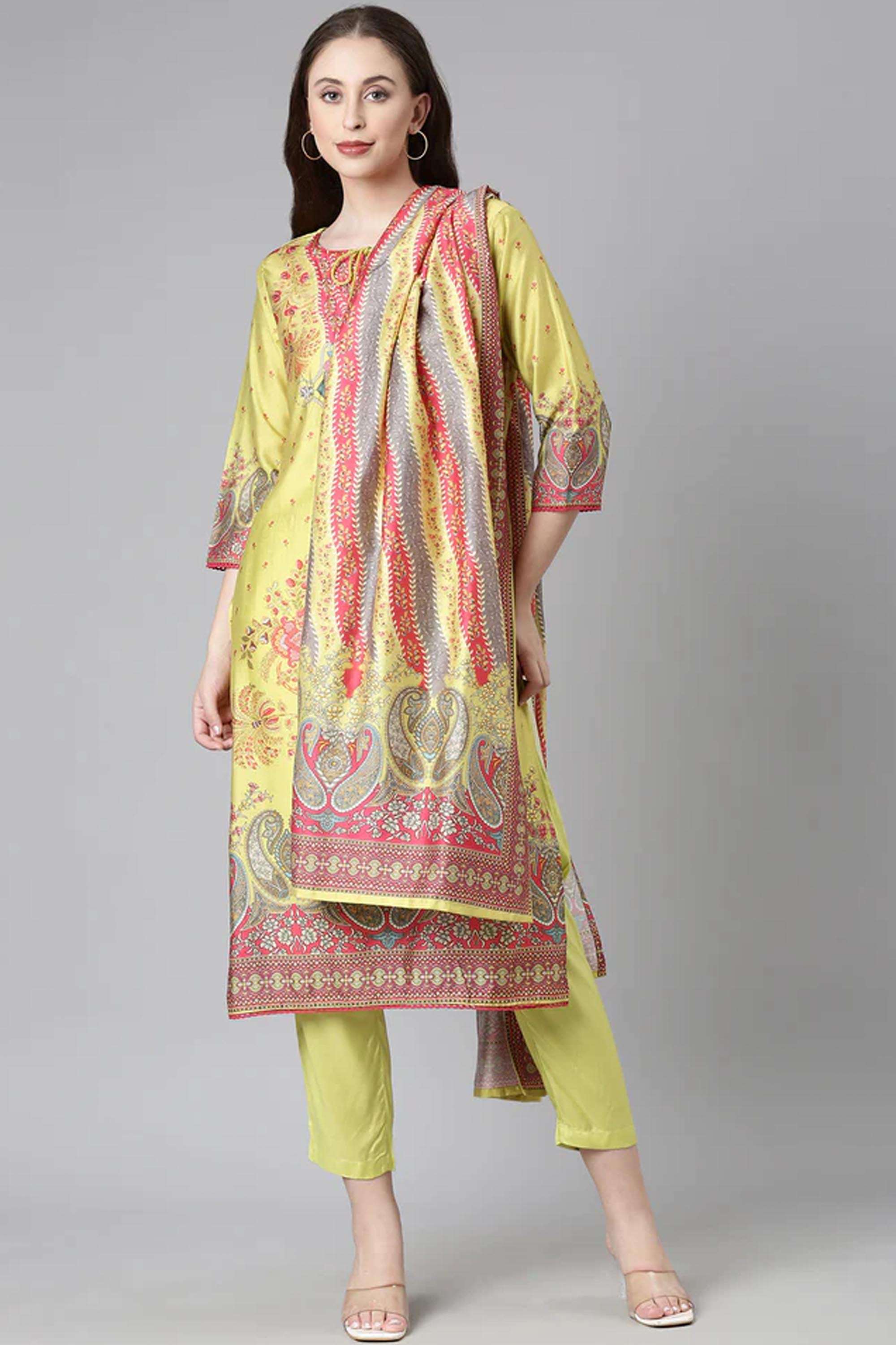 Printed-Modal-Round-Neck-Women-s-Casual-Wear-Kurta-Set