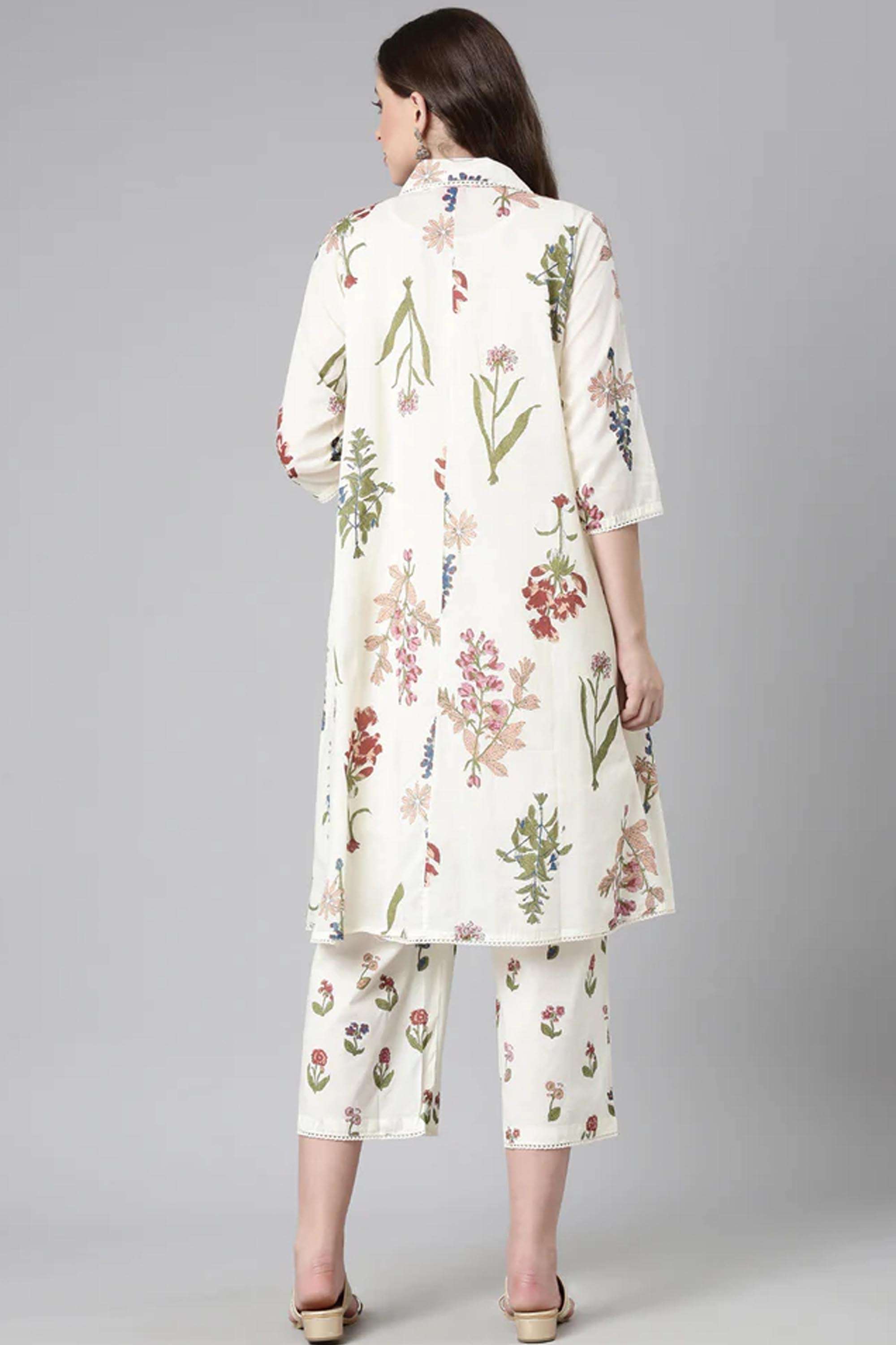 Printed-Blended-Fabric-Collared-Women-s-Casual-Wear-Kurta