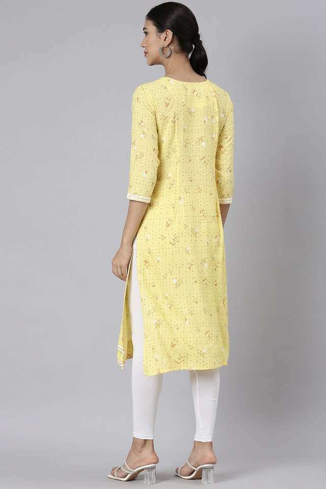Embellished-Rayon-Straight-Fit-Women-s-Kurta