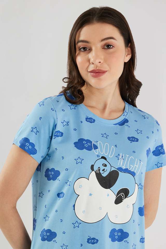 Half-Sleeves-Regular-Fit-Cotton-Women-s-Night-Dress