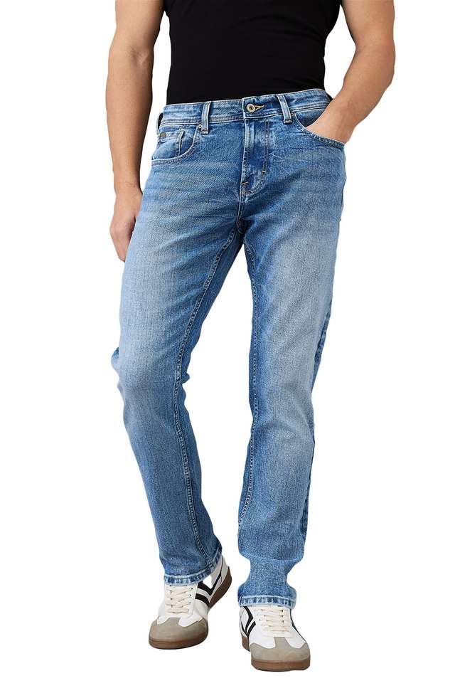 Light-Wash-Cotton-Regular-Fit-Men-s-Jeans