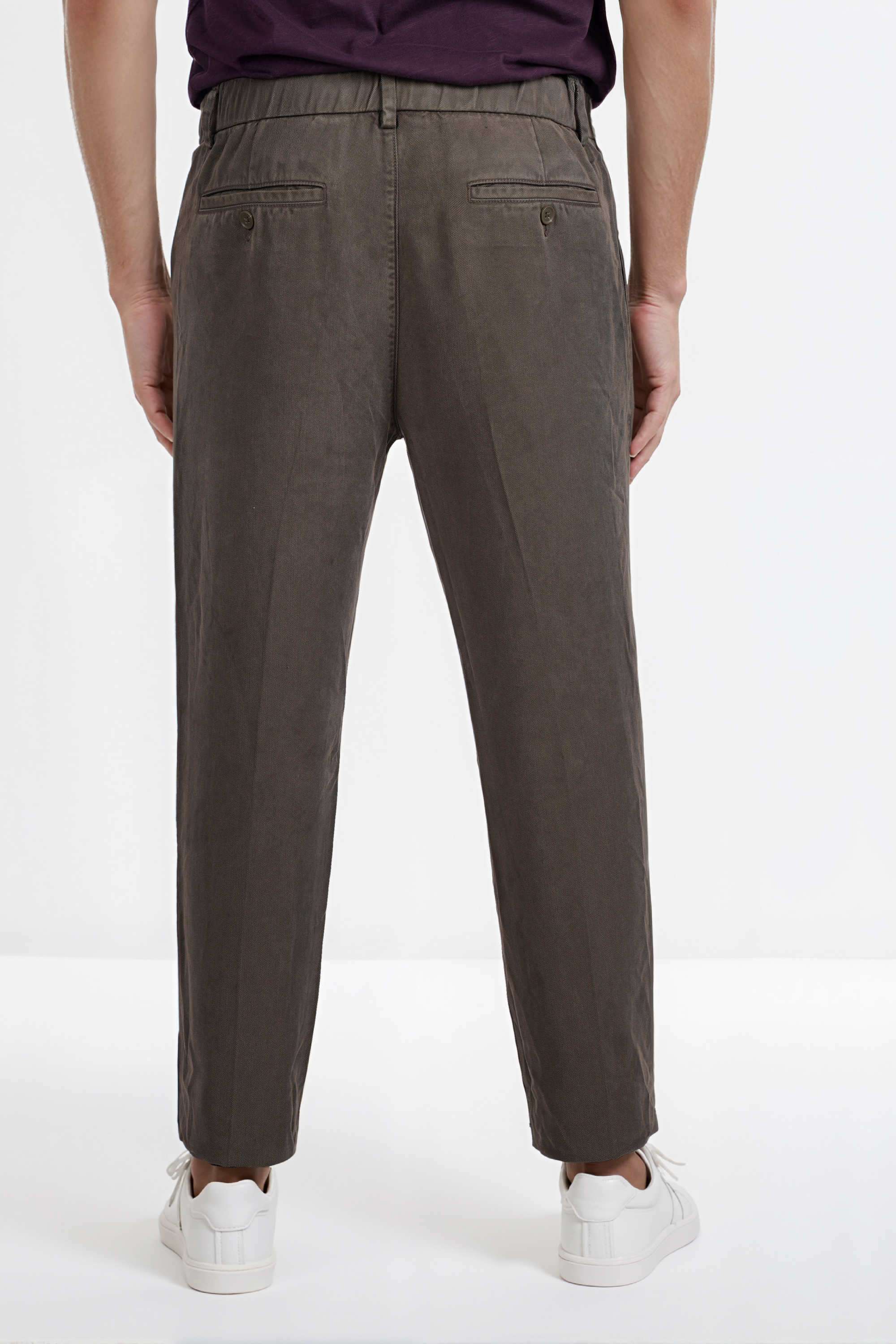 Solid-Tencel-Straight-Fit-Men-s-Casual-Wear-Trousers
