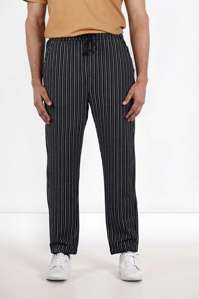 Solid-Polyester-Blend-Regular-Fit-Men-s-Casual-Wear-Trousers