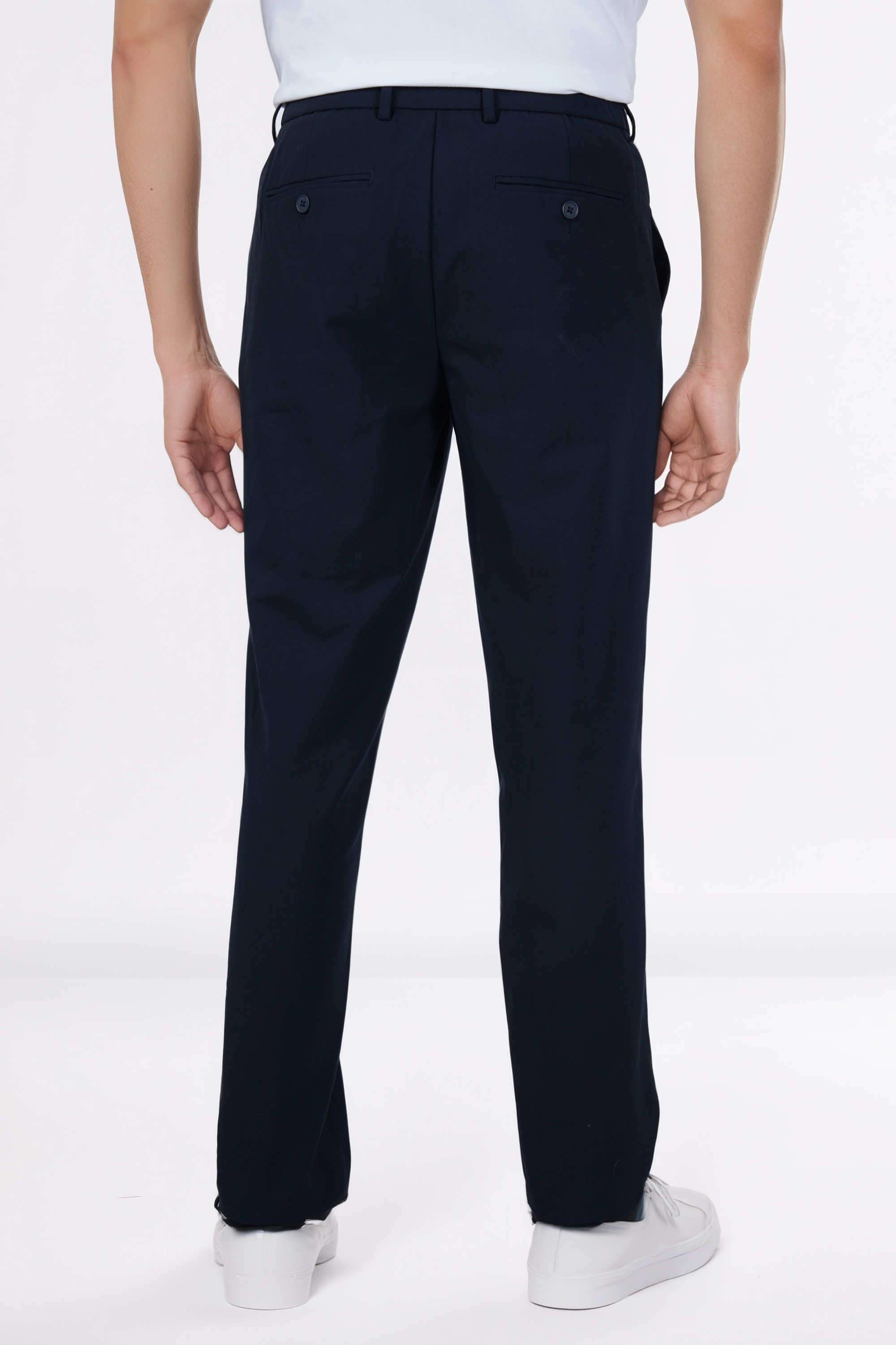 Solid-Polyester-Straight-Fit-Men-s-Casual-Wear-Trousers
