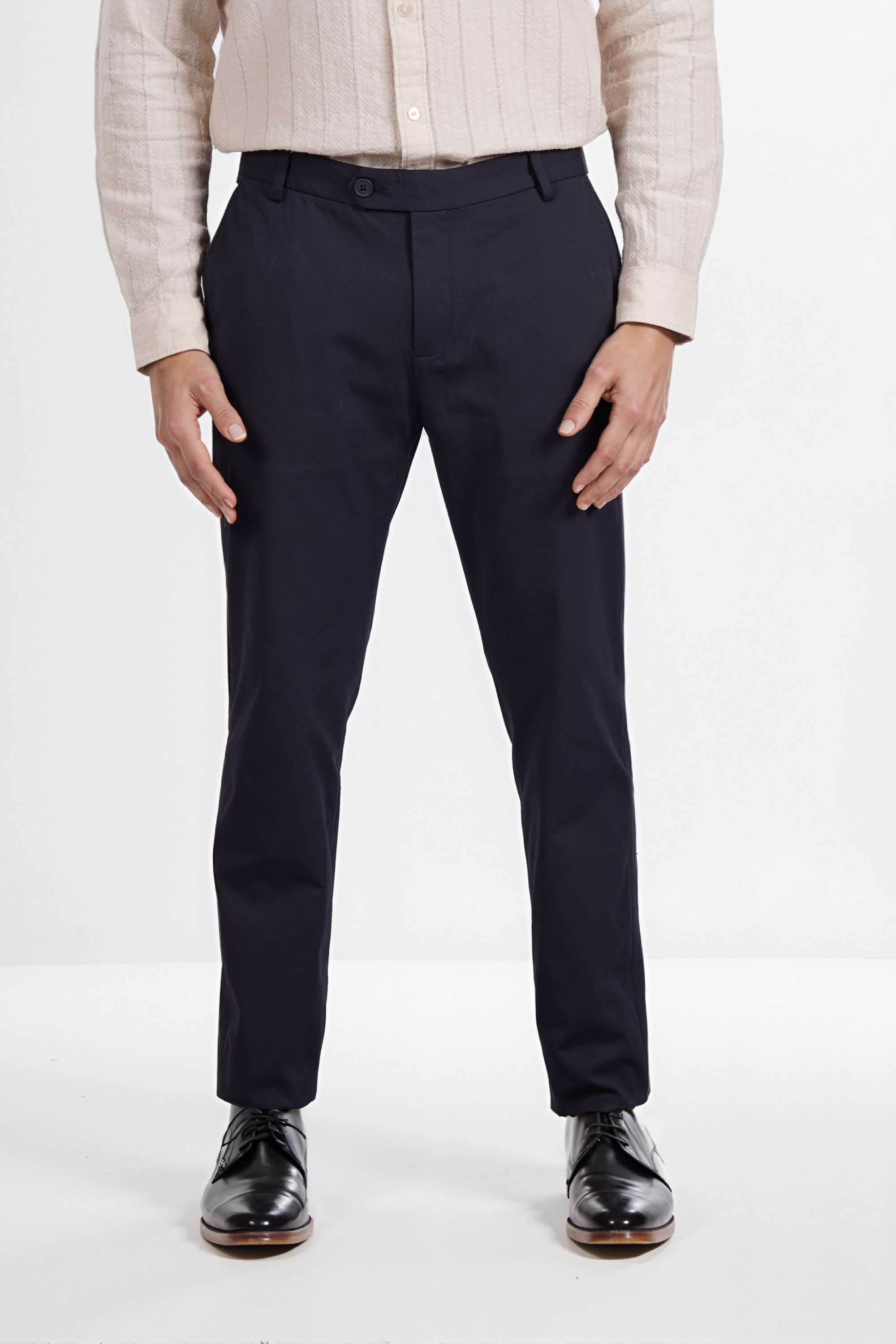 Solid-Polyester-Regular-Fit-Men-s-Casual-Wear-Trousers