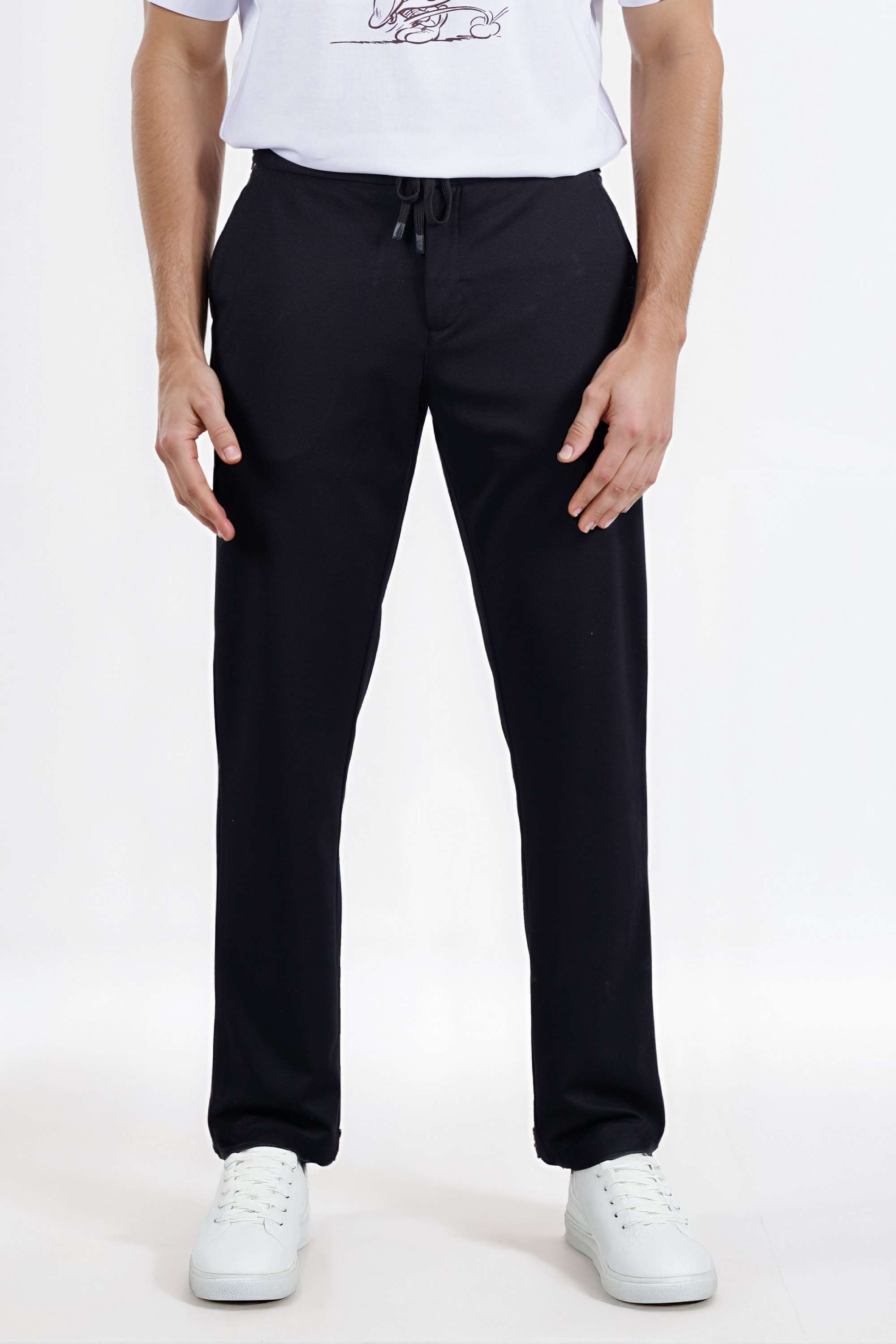 Solid-Terrylene-Rayon-Slim-Fit-Men-s-Casual-Wear-Trousers