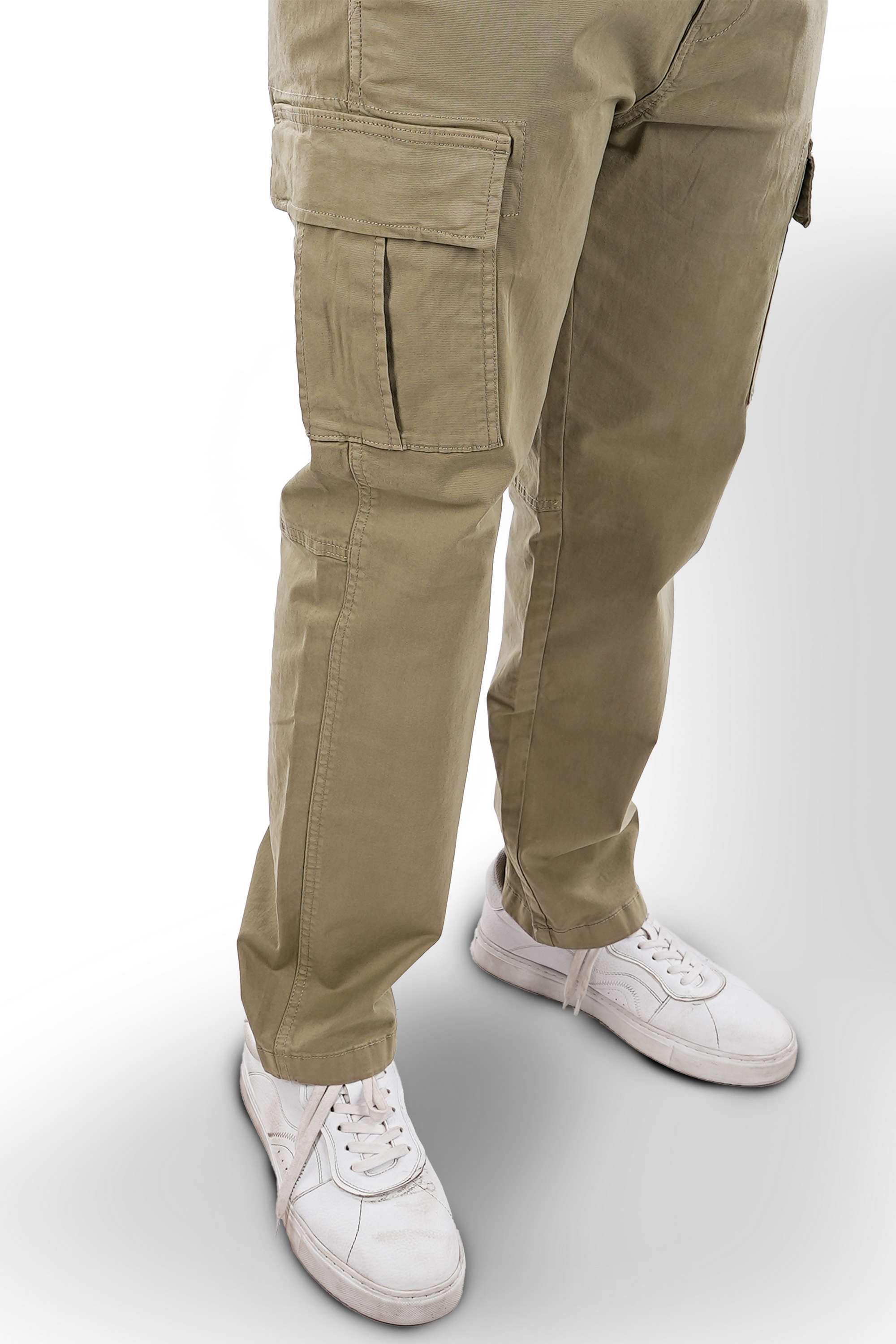 Solid-Cotton-Regular-Fit-Men-s-Casual-Wear-Cargo-Trouser