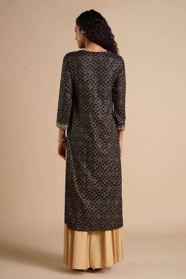 Printed-Modal-V-Neck-Women-s-Festive-Wear-Kurta