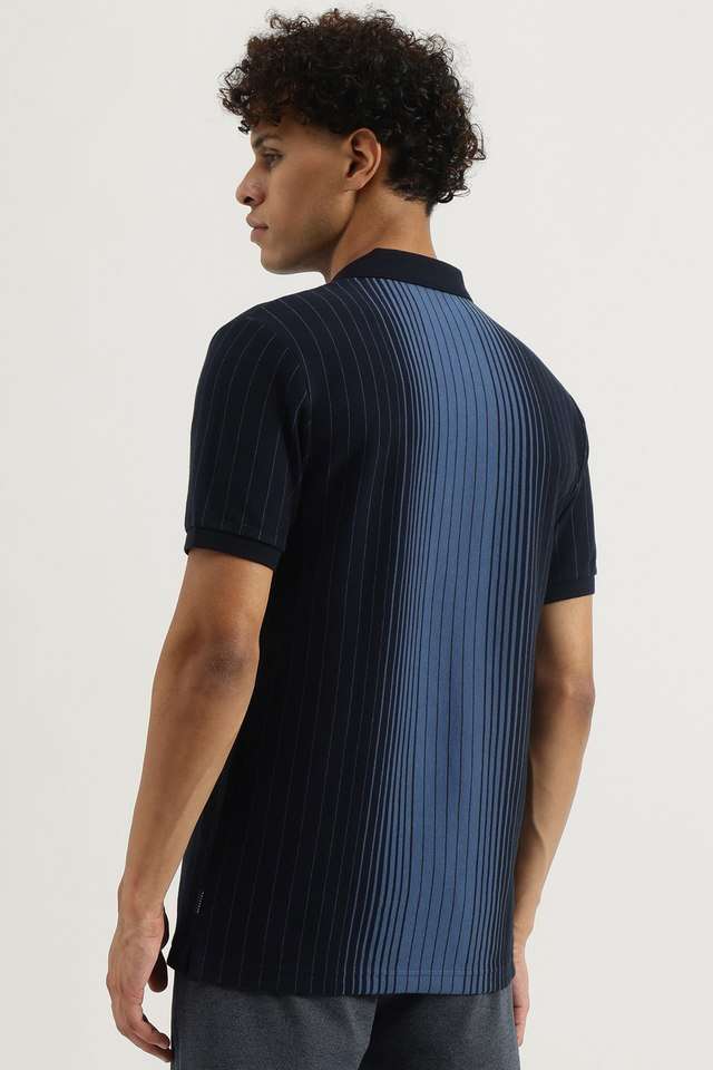 Stripes-Polyester-Polo-Men-s-T-Shirt