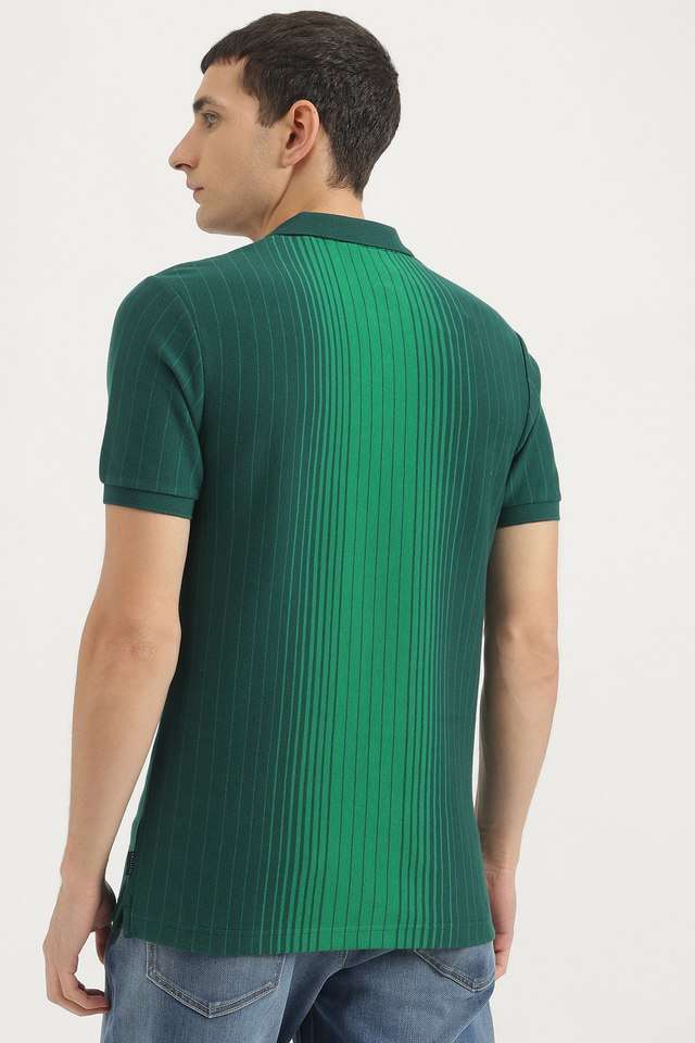 Stripes-Polyester-Polo-Men-s-T-Shirt