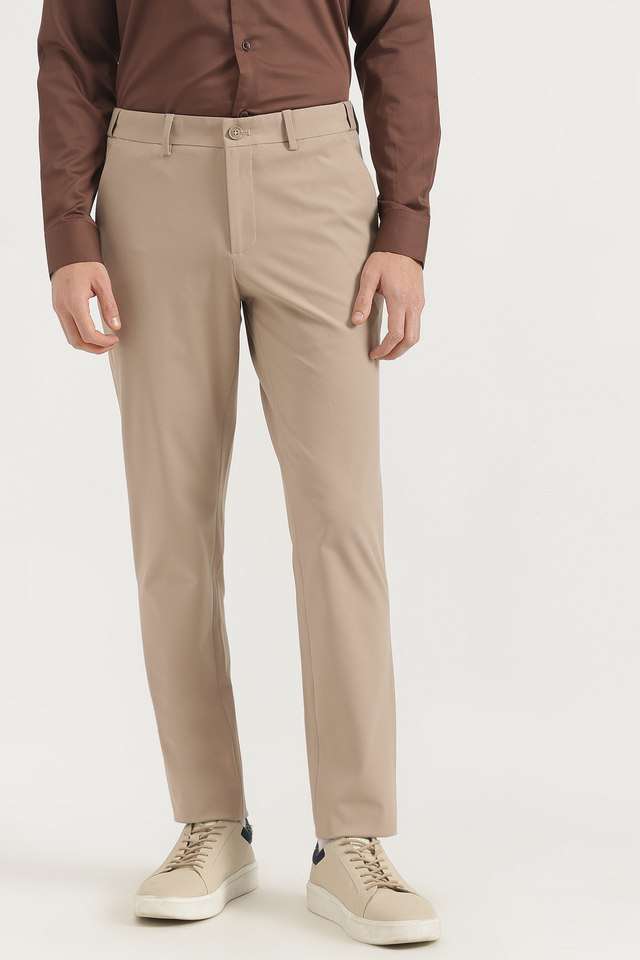 Solid-Cotton-Slim-Fit-Men-s-Casual-Trousers