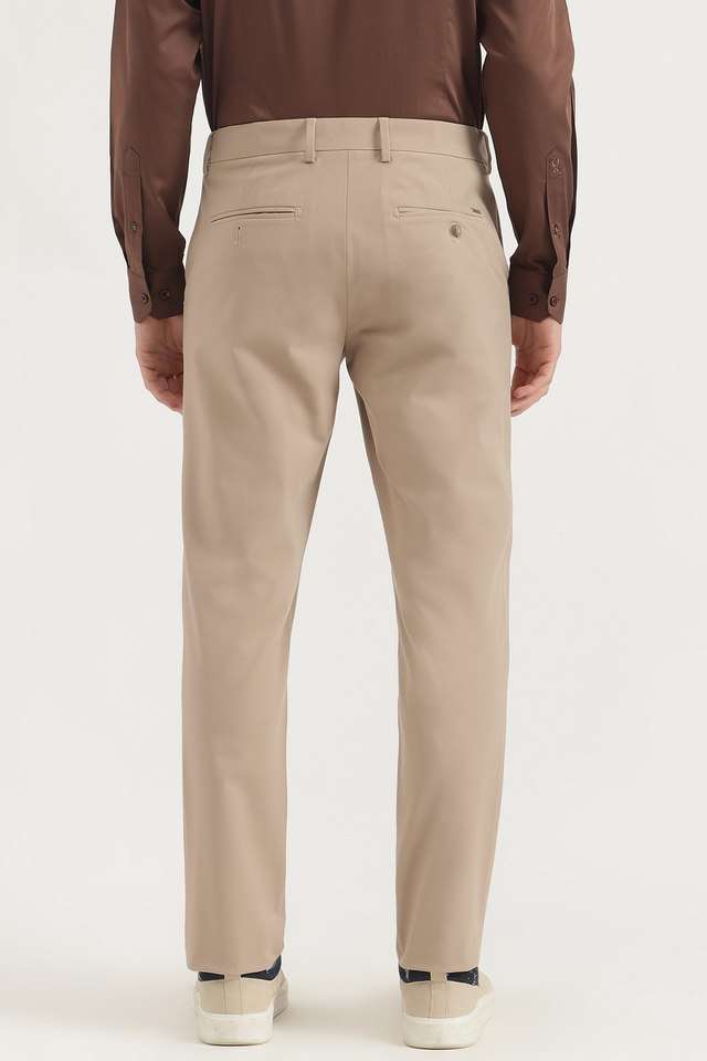 Solid-Cotton-Slim-Fit-Men-s-Casual-Trousers