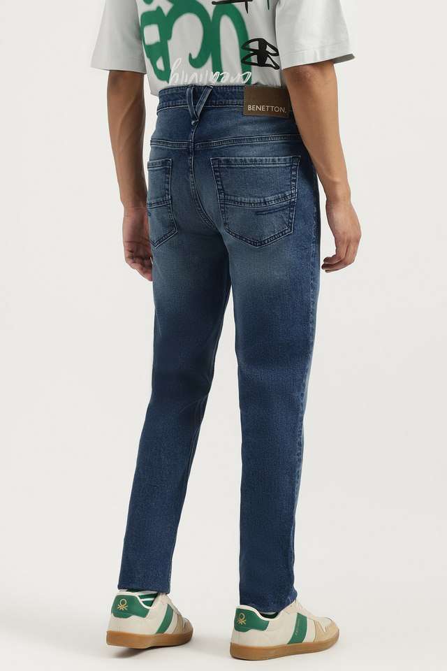 Light-Wash-Cotton-Blend-Skinny-Fit-Men-s-Jeans