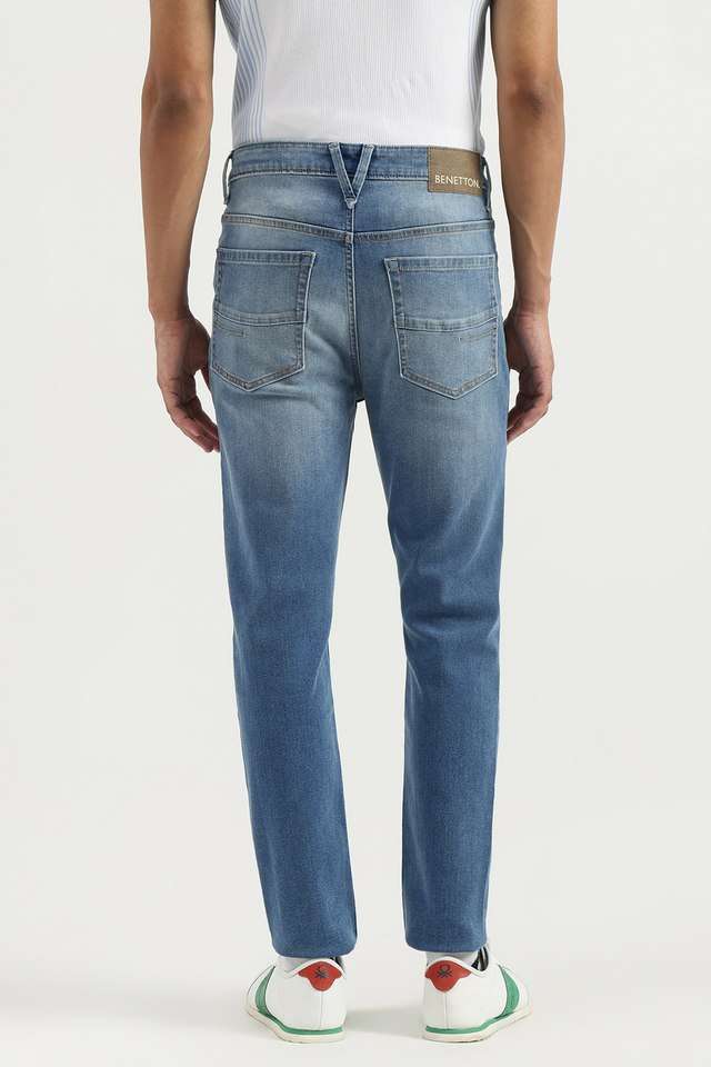 Light-Wash-Polyester-Regular-Fit-Men-s-Jeans