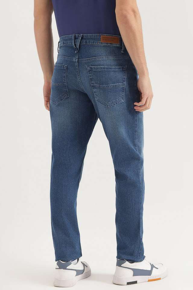 Mid-Rise-Polyester-Tapered-Fit-Men-s-Jeans