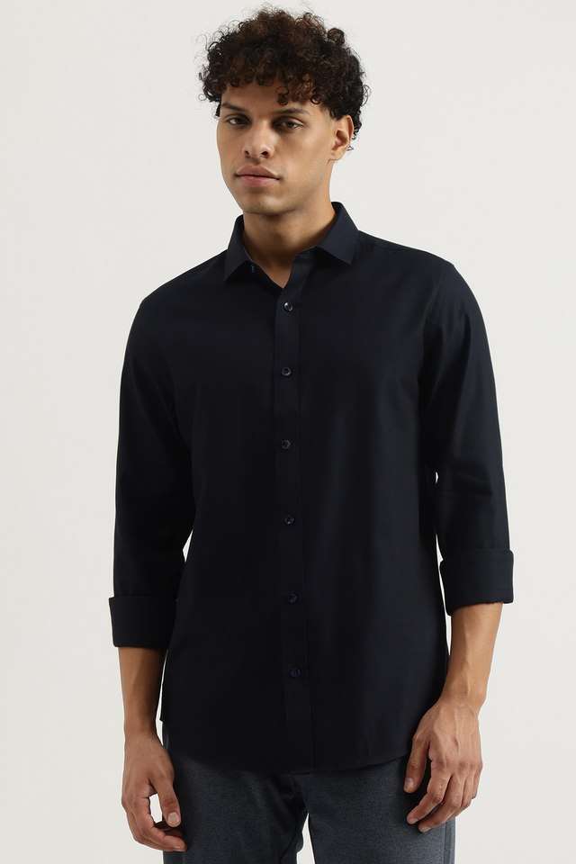Solid-Cotton-Regular-Fit-Men-s-Casual-Wear-Shirt