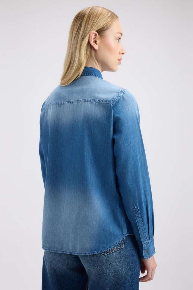 Solid-Cotton-Regular-Fit-Women-s-Shirt