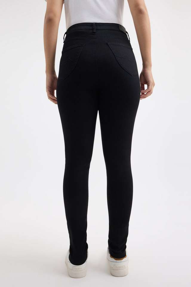 High-Rise-Blended-Fabric-Skinny-Fit-Women-s-Jeans
