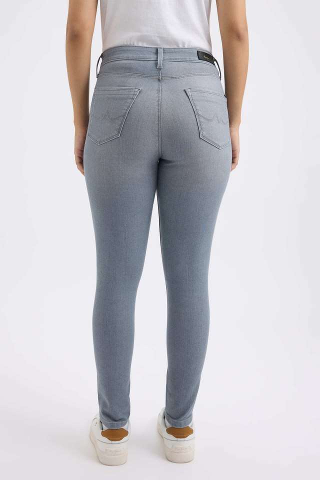 High-Rise-Blended-Fabric-Skinny-Fit-Women-s-Jeans