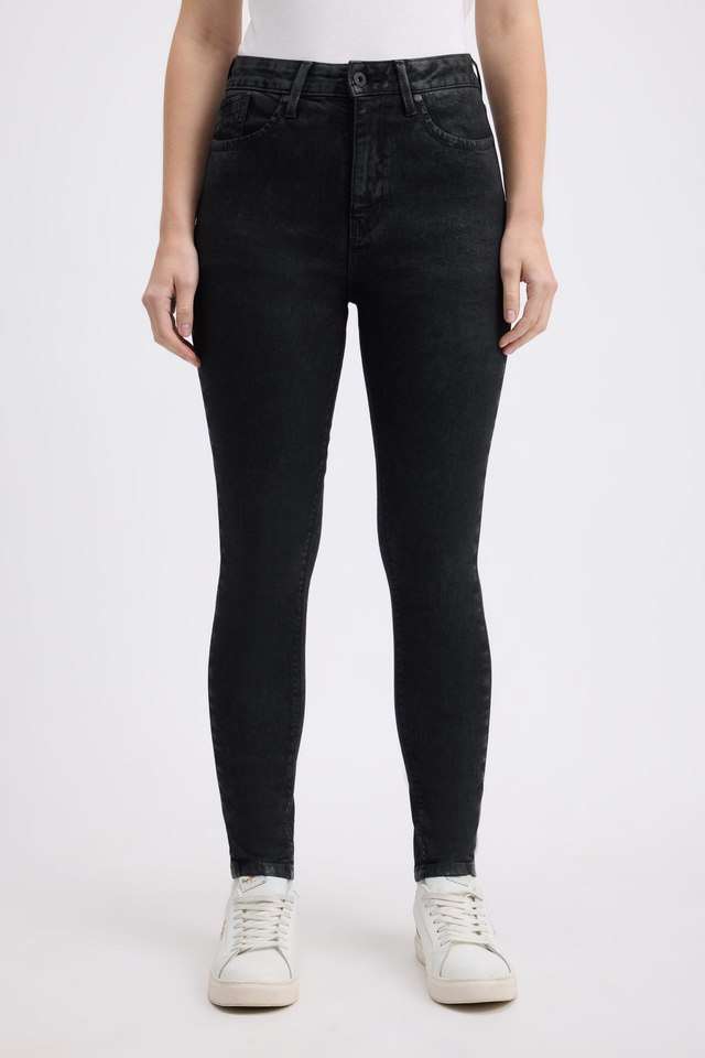 High-Rise-Blended-Fabric-Skinny-Fit-Women-s-Jeans
