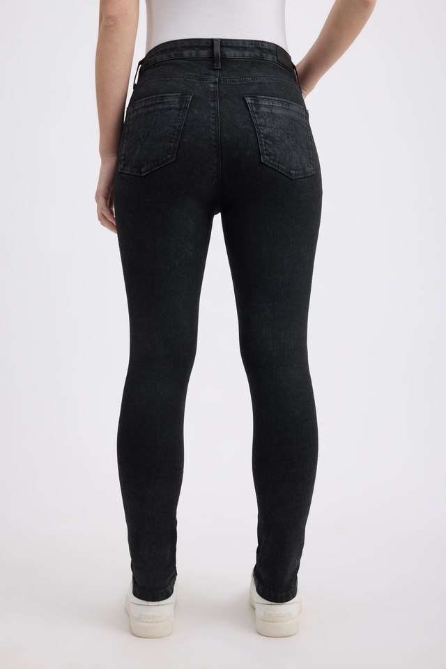 High-Rise-Blended-Fabric-Skinny-Fit-Women-s-Jeans