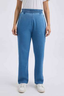 Solid-Blended-Fabric-Straight-Fit-Women-s-Pants