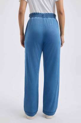 Solid-Blended-Fabric-Straight-Fit-Women-s-Pants
