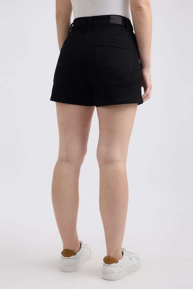 Solid-Blended-Fabric-Regular-Fit-Women-s-Shorts