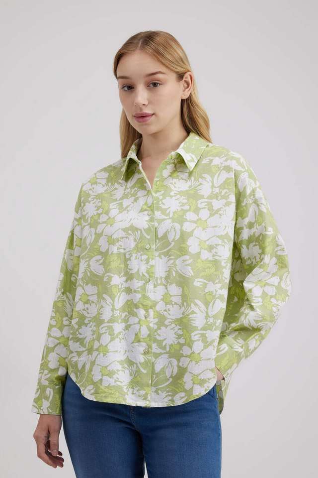 Floral-Cotton-Oversized-Fit-Women-s-Shirt