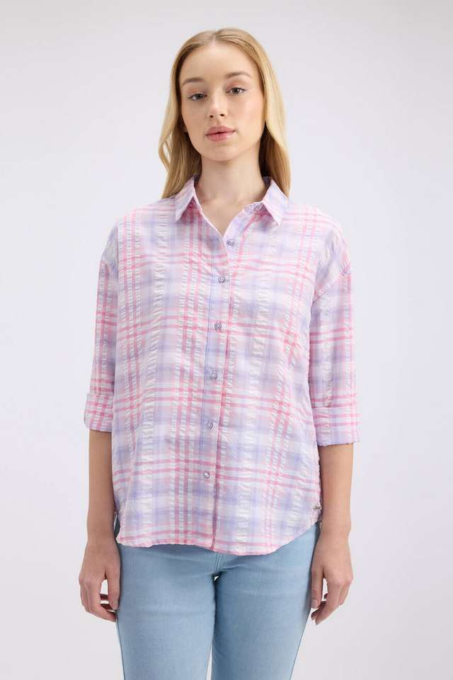 Checks-Cotton-Oversized-Fit-Women-s-Shirt