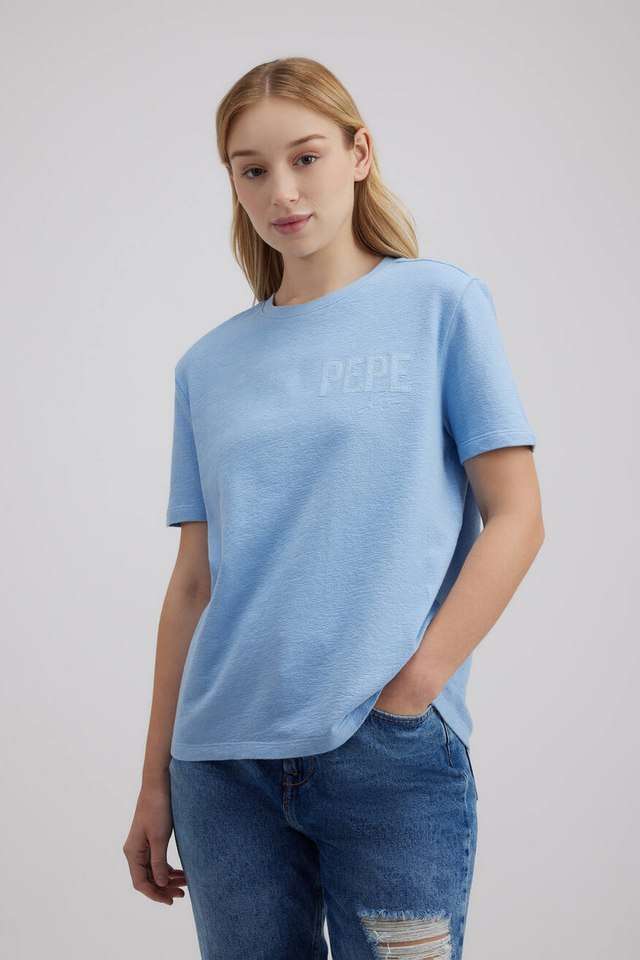 Embellished-Cotton-Round-Neck-Women-s-T-Shirt