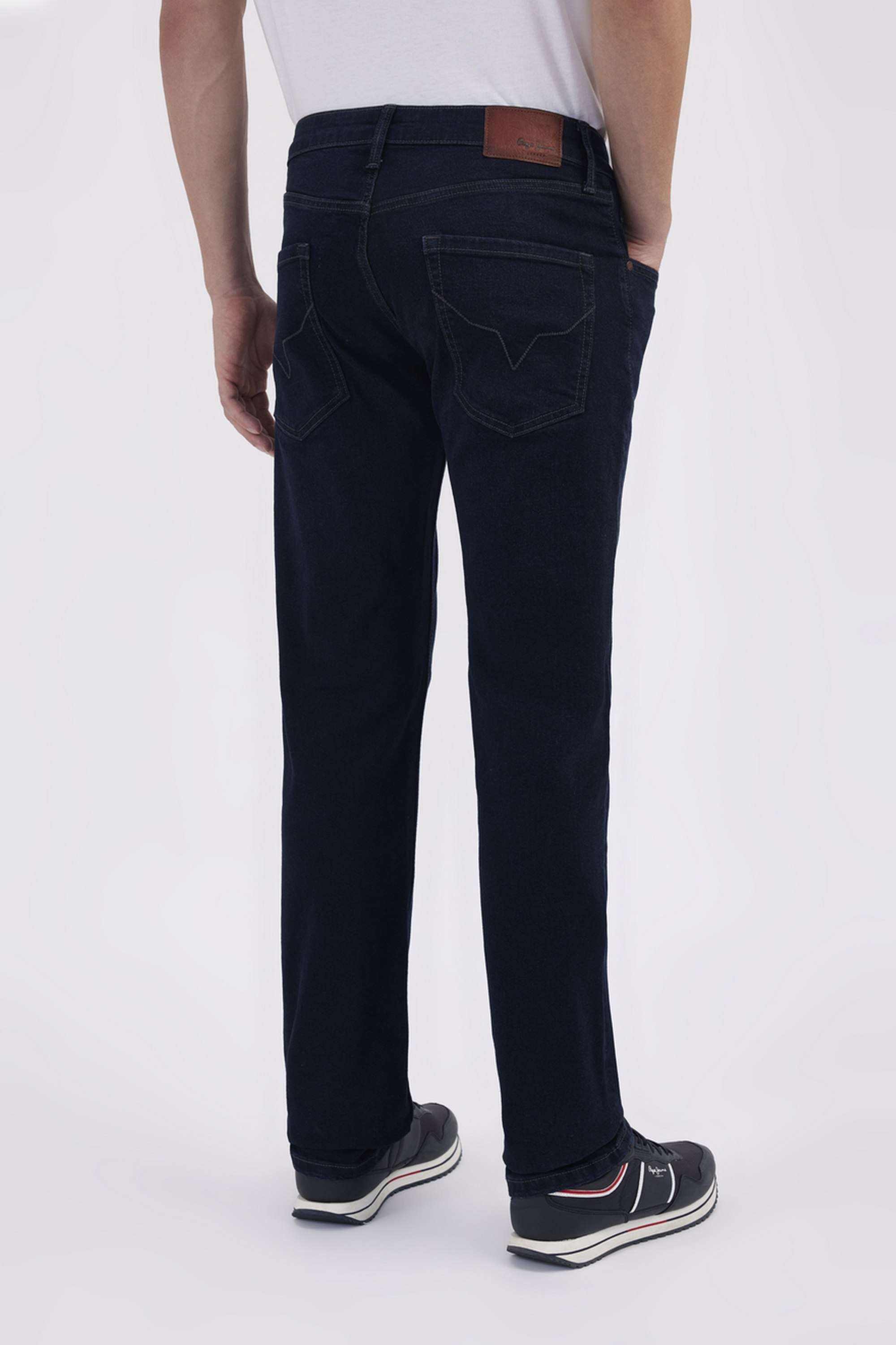 Light-Wash-Blended-Fabric-Straight-Fit-Men-s-Jeans