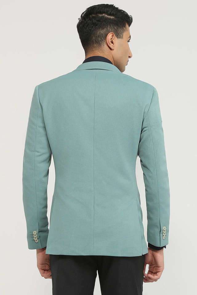 Solid-Polyester-Blend-Super-Slim-Fit-Men-s-Formal-Wear-Blazer