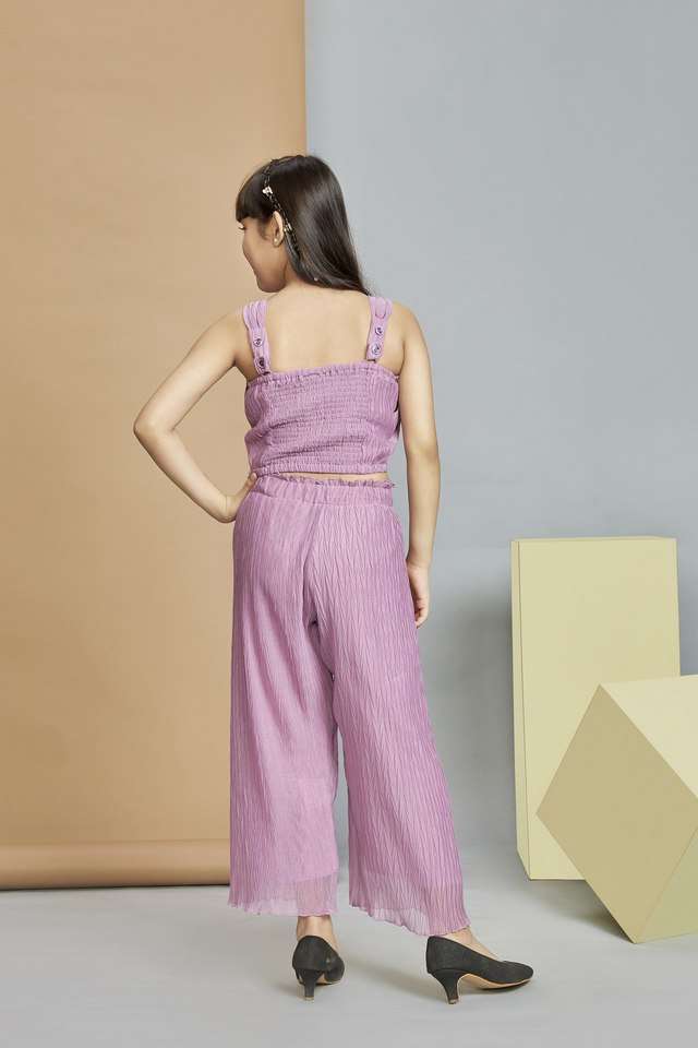 Printed-Polyester-Straight-Fit-Girls-Pant-with-Top-Set