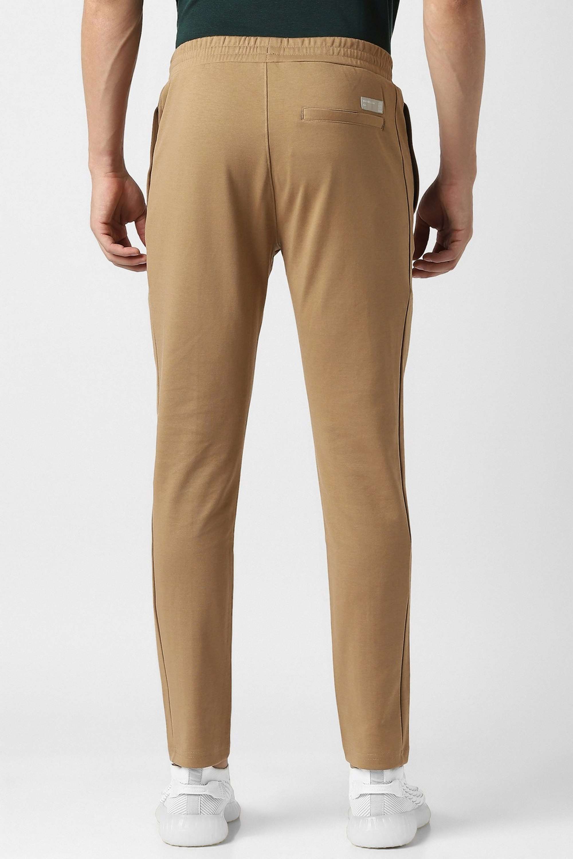 Solid-Polyester-Cotton-Regular-Fit-Men-s-Track-Pants