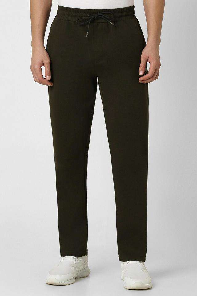 Solid-Polyester-Relaxed-Fit-Men-s-Track-Pants