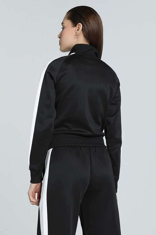 Solid-Polyester-Regular-Fit-Women-s-Track-Jacket