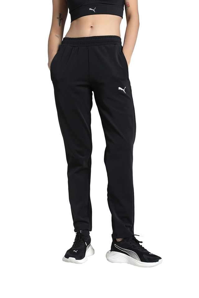 Solid-Polyester-Slim-Fit-Women-s-Track-Pants