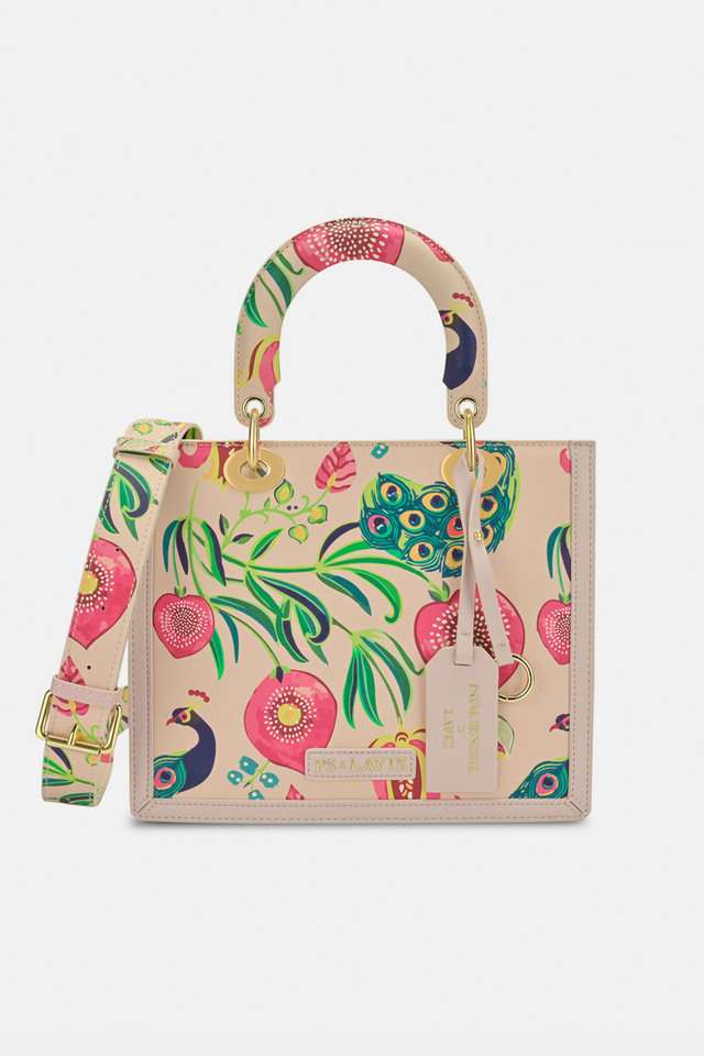 Printed-Polyester-Zipper-Closure-Women-s-Shoulder-Bag
