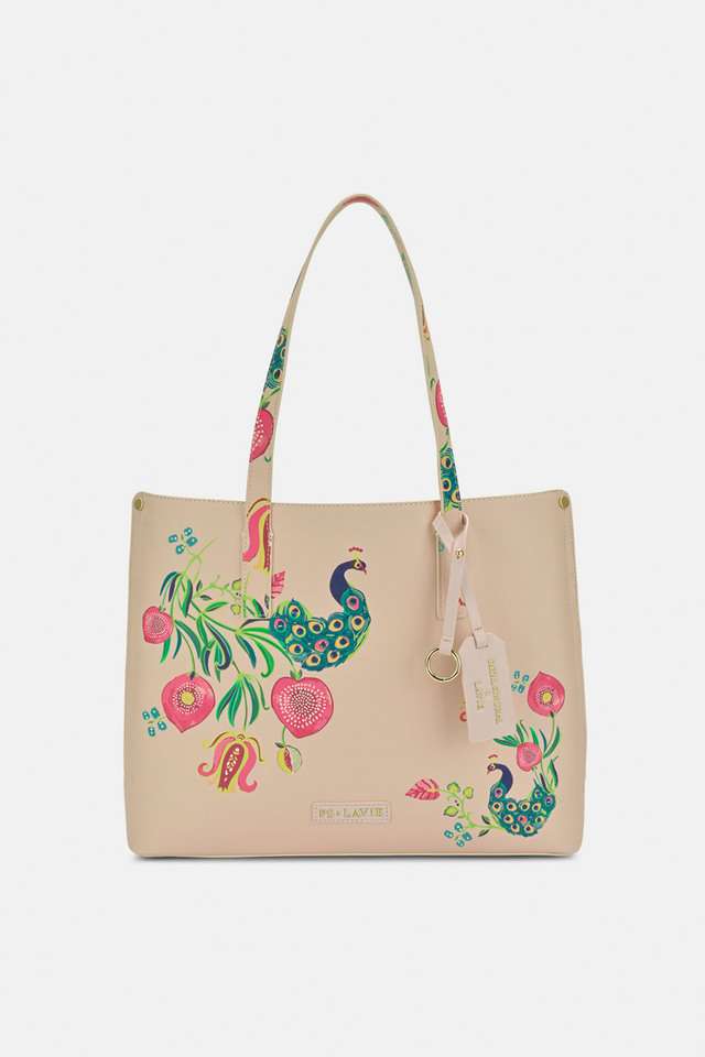 Printed-Polyester-Zipper-Closure-Women-s-Shoulder-Bag