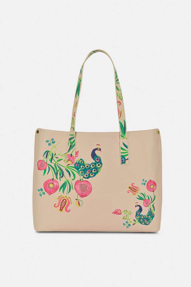 Printed-Polyester-Zipper-Closure-Women-s-Shoulder-Bag