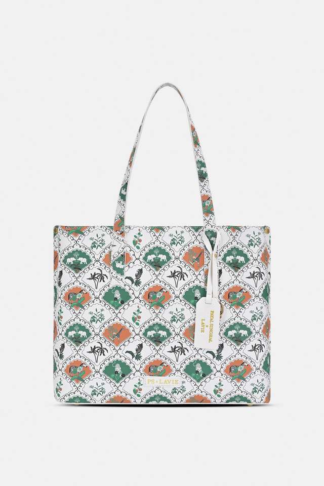 Printed-Polyester-Zipper-Closure-Women-s-Shoulder-Bag