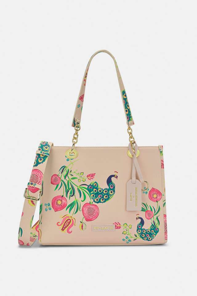 Printed-Polyester-Zipper-Closure-Women-s-Shoulder-Bag