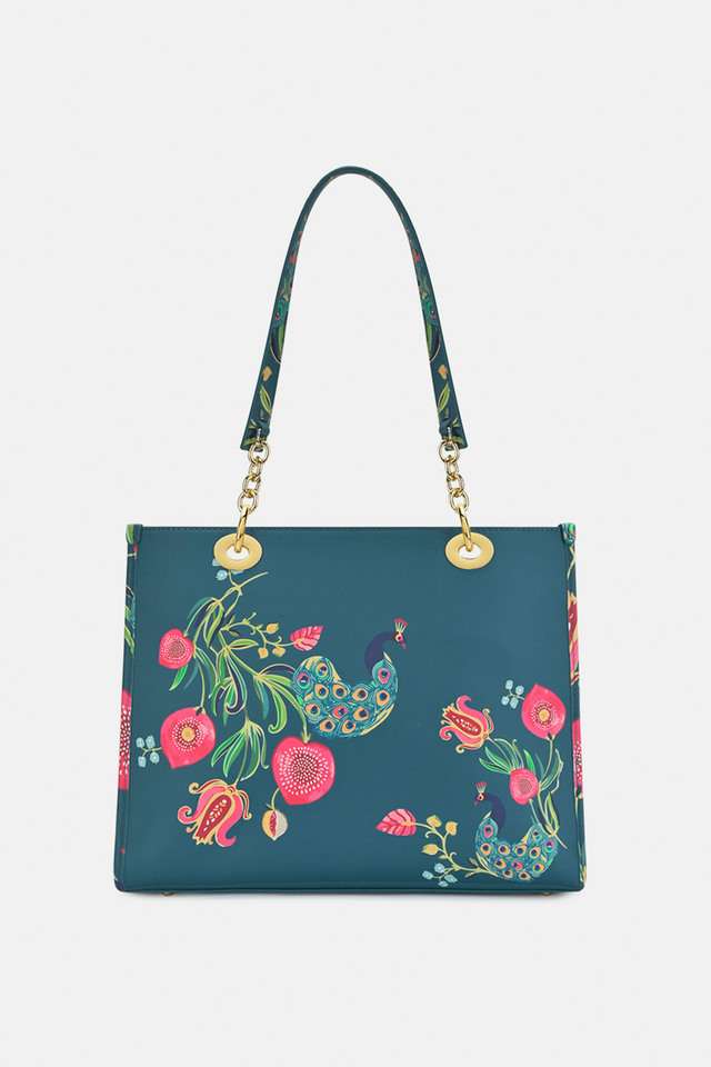 Printed-Polyester-Zipper-Closure-Women-s-Shoulder-Bag