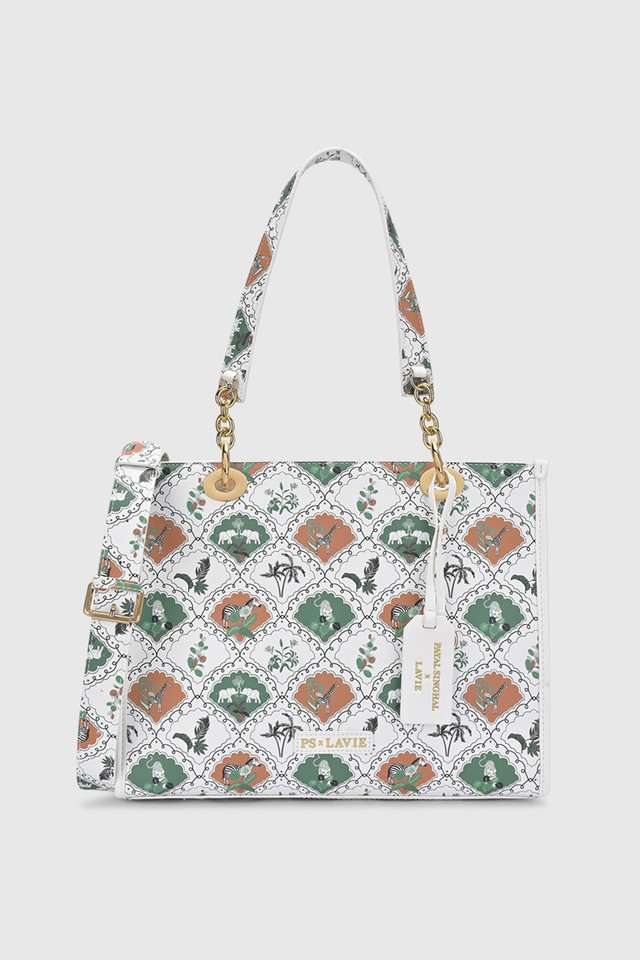 Printed-Polyester-Zipper-Closure-Women-s-Shoulder-Bag
