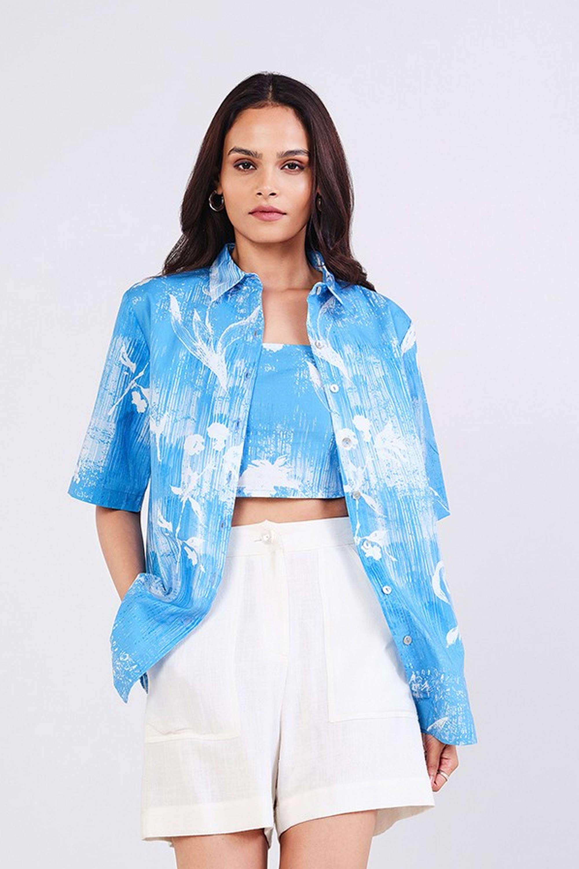 Abstract-Cotton-Collared-Women-s-Co-Ord-Set