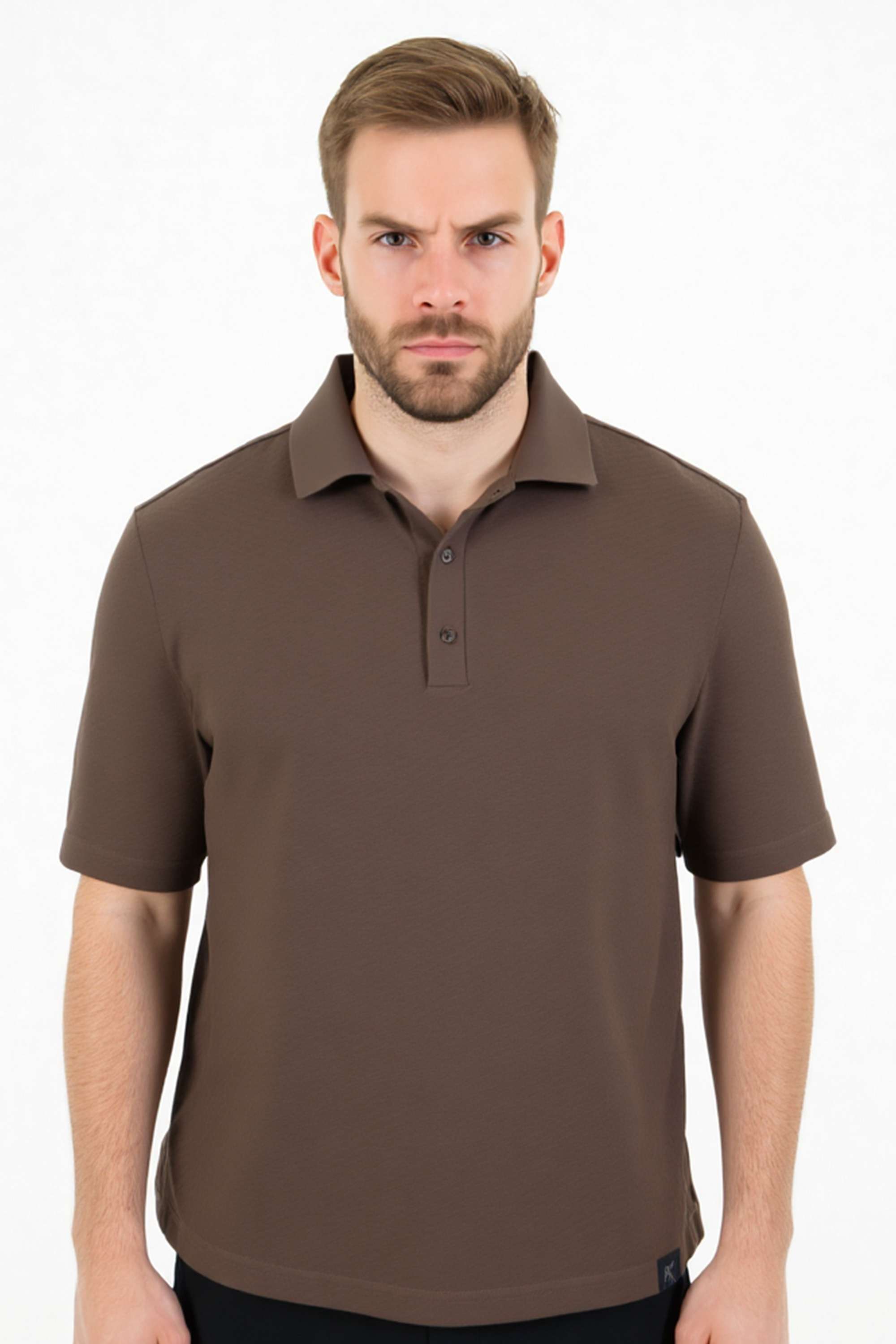 Solid-Blended-Fabric-Polo-Men-s-T-Shirt