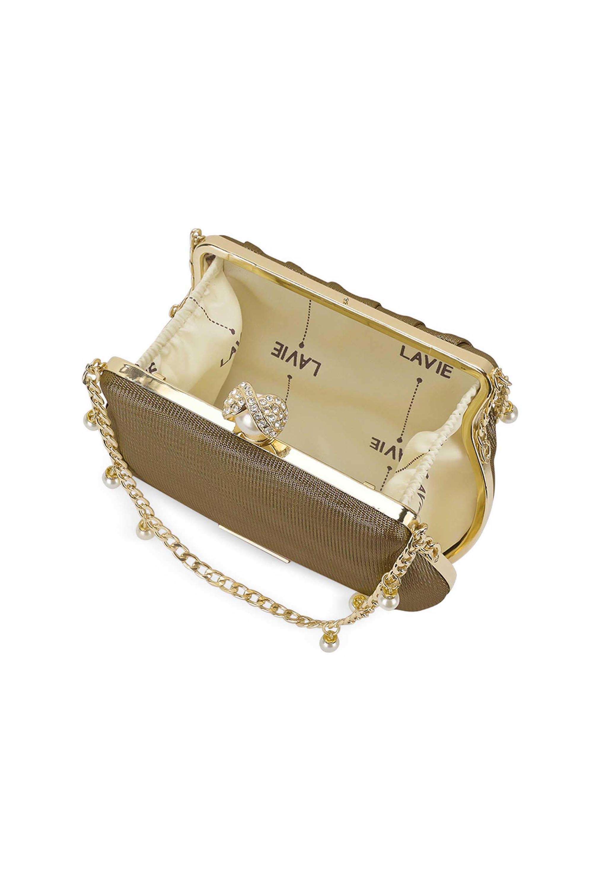 Buy Lavie Bronze Snap Button Closure Summer Synthetic Women Party