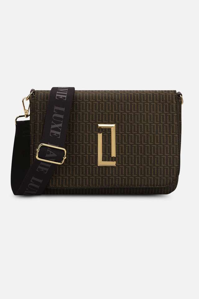 Solid-Polyester-Zipper-Closure-Women-s-Sling-Bag
